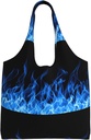 Tote Bag Kitchen Reusable Grocery Bags Blue Flame Canvas Tote Bag Aesthetic Reusable Shoulder Bag For Gym, Travel, Work