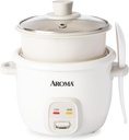 AROMA® CoreCoat Rice Cooker with Pop-Up Food Steaming Basket (4 Cups Cooked, 2 Cups Uncooked)