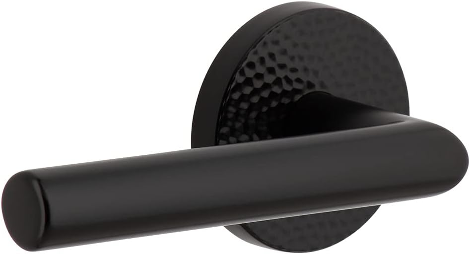 Viaggio 625275 Circolo Hammered Rosette Single Dummy with Moderno Lever in Satin Black