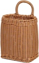 Hanging Woven Storage Basket, Hanging Wall Basket Artificial Wicker Storage Basket Portable Wall Hanging Flower Plants Fruit Basket Organizer Home Decoration (Large)