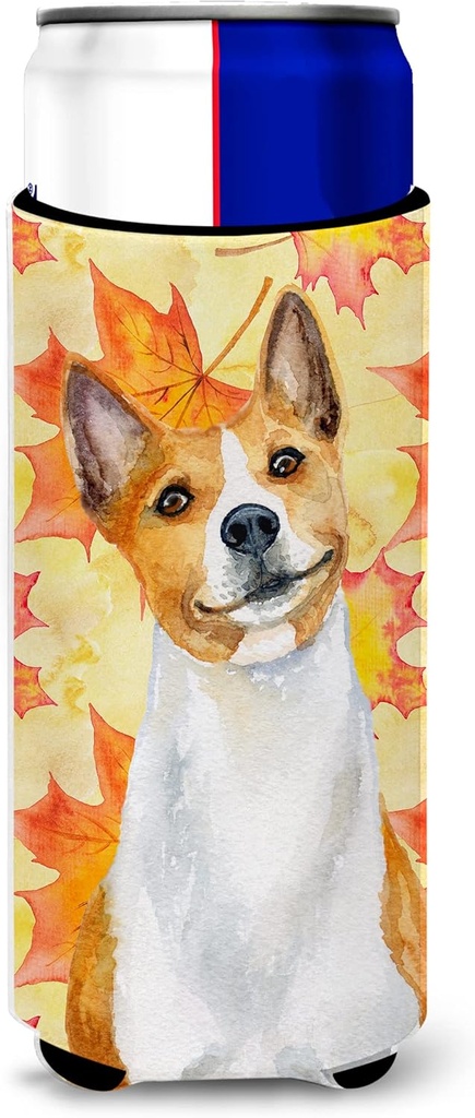 Caroline's Treasures Basenji Fall Decorative Hugger, Slim Can, Multicolor