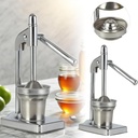 Cast Iron Juicer Hand Press, Hand Manual Juicer Heavy Duty Countertop Lime Citrus Crush Machine for Fresh Lemonade Orange Juice Easy To Clean Home (Silver)