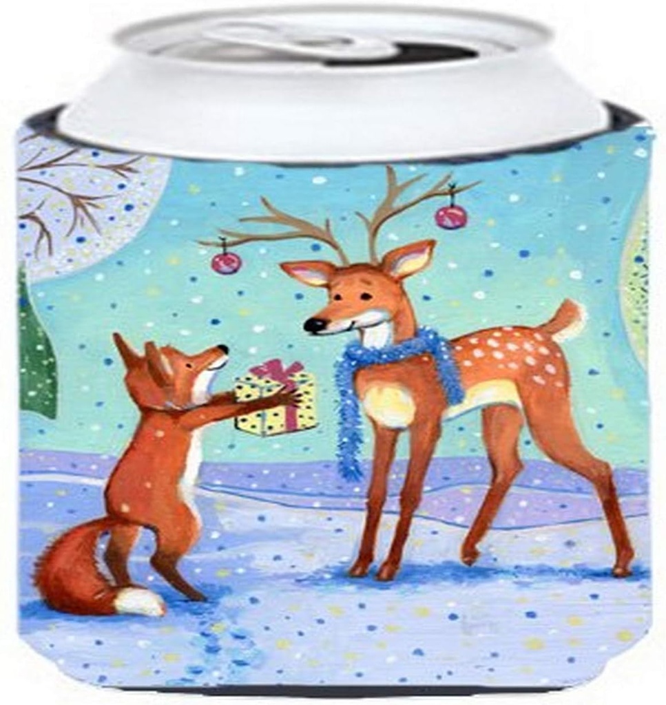 Caroline's Treasures CDCO0416CC from The Fox Can or Bottle Hugger Cooler Washable Drink Sleeve Collapsible Beverage Insulated Holder, Can Hugger, Multicolor