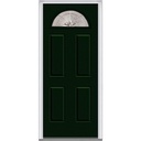 National Door Company ZZ04235L Steel, Hunter Green, Left Hand in-Swing, Exterior Prehung Door, Heirloom Master 1/4 Lite 4-Panel, 36"x80"