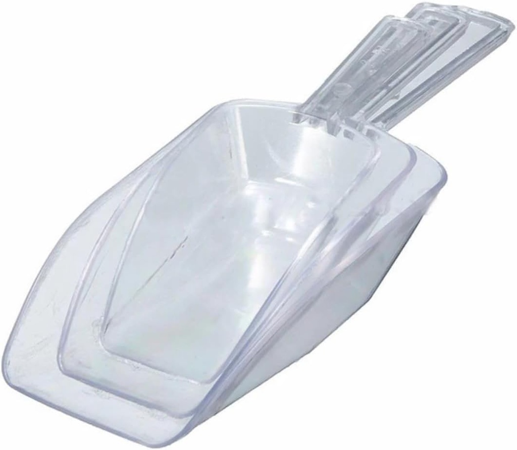 Cabilock 2 Sets of Plastic Food Scoops Versatile Ice Shovels for Kitchen and Bar Food-Grade Ice Cube and Flour Scoops for Cereal Sugar and Candy
