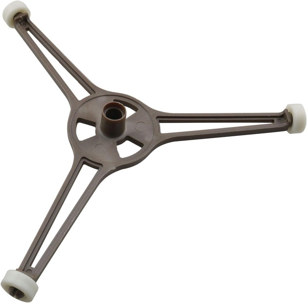 TAODAN Microwave Oven Tripod Microwave Turntable Support Arm Length 3.5 inches/9cm Tri Arm Microwave Turntable Tray Support Swivel Ring Roller Replacement Inner Ring Glass Flat Turntable Support