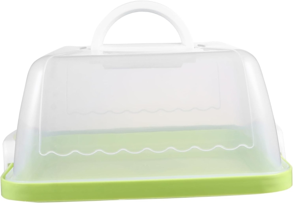 Transparent Thick Plastic Cake Storage Box with Lid and Handle Portable Organizer for Birthday Wedding Shower and Party Cakes Food Safe Container for Freshness Preservation