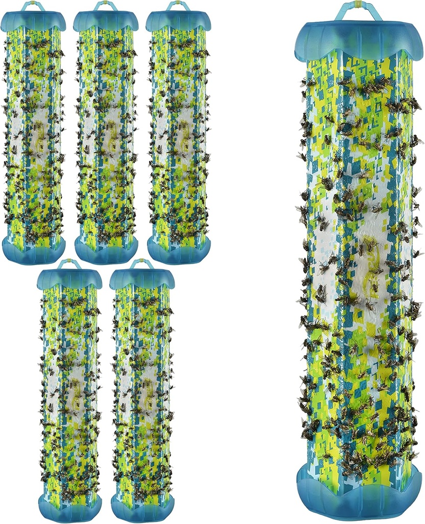 RESCUE! Fly TrapStik – Indoor Hanging Fly Trap - 6 Pack