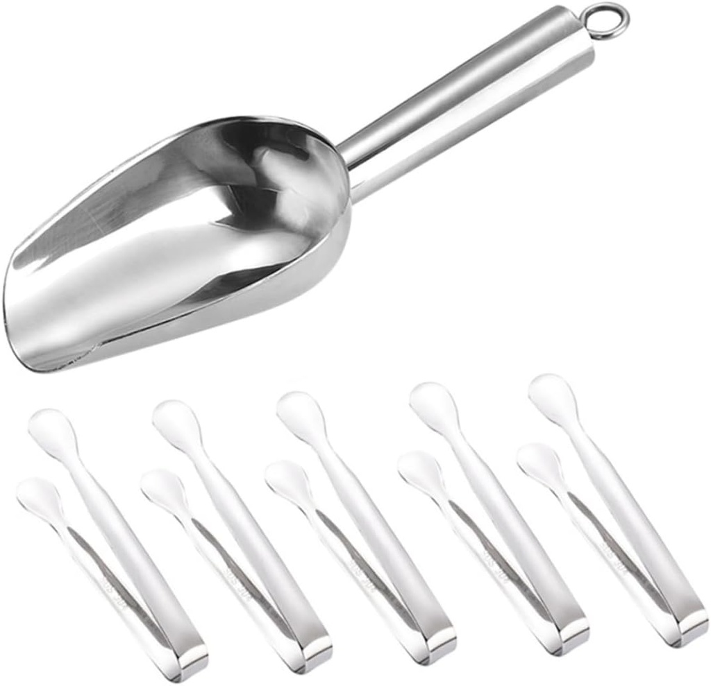 Ice Scoop Sugar Tongs Food Tongs Ice Cube Scooper Shovel and Clamp Easy to Clean