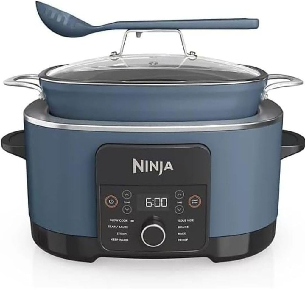 Ninja Foodi PossibleCooker PRO 8.5Qt 8-in 1 Multicooker Replaces 14 Appliances Triple Fusion Heat Cooks 30% Faster Slow Cooker Steam Oven Food Warmer Nonstick Pot Sauté Pan Dutch Oven - Blue (Navy)