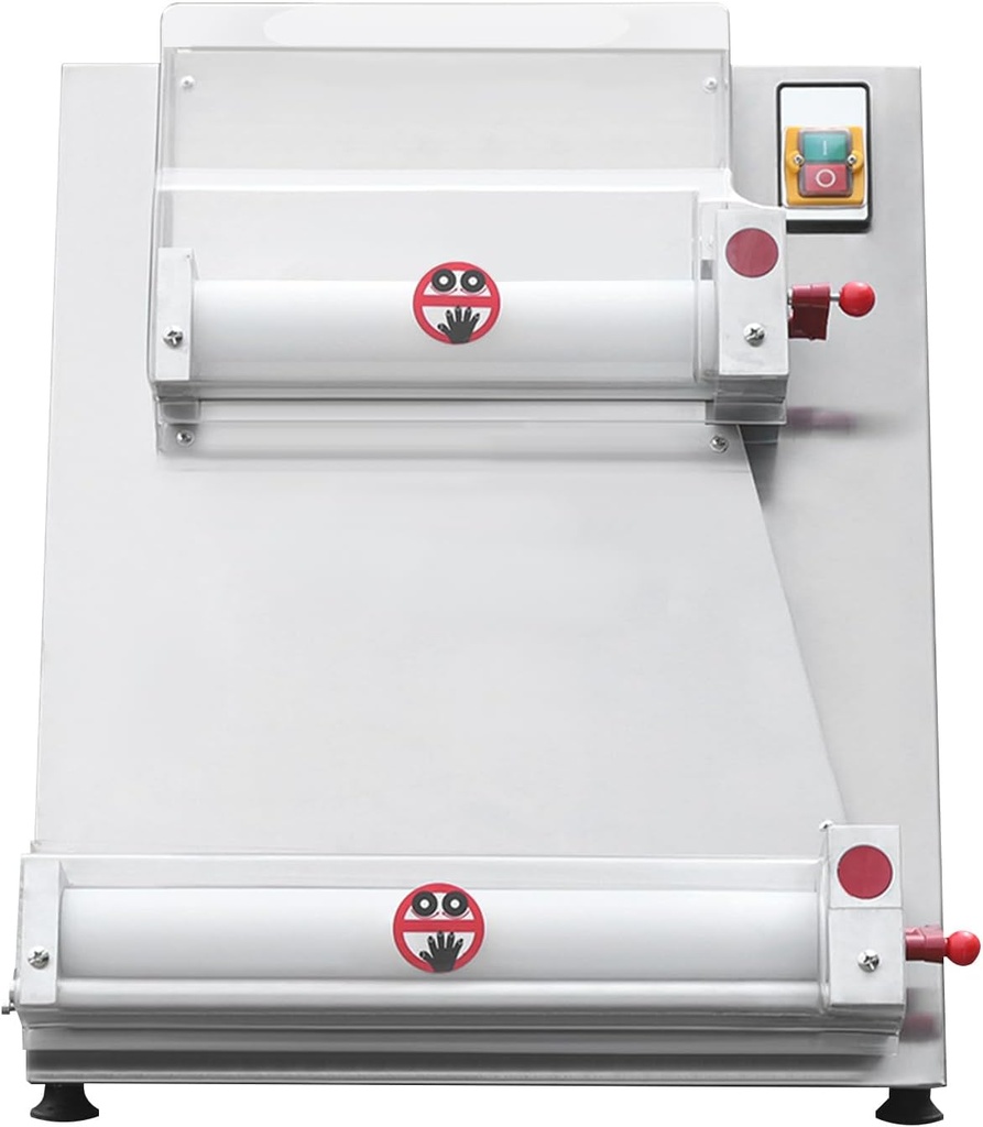 Electric Pizza Dough Press Machine, 370w 110v Commercial Pizza Pastry Sheeter Press Pizza Thickness Adjustable Dough Machines Pasta Maker Machine w/Resin Rollersr for Bakeries Restaurants