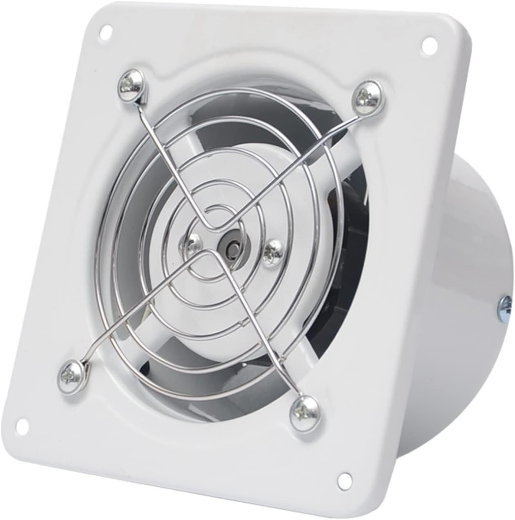 Mini Exhaust Fan 4-Inch Bathroom Ventilator -Speed Wall with Metal Protective Net, for Efficient Ventilation