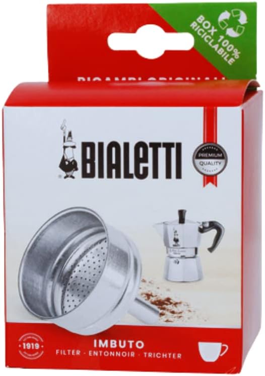 Bialetti Spare Parts, Includes 1 Funnel Filter, Compatible with Moka Express, Fiammetta, Break, Dama, Moka Timer and Rainbow (6 Cups)