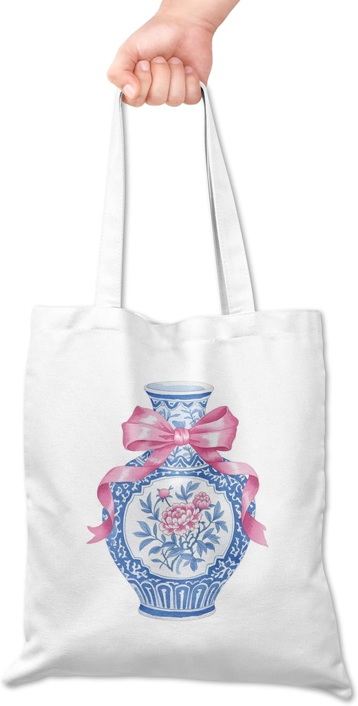 Grace Yonks Cute Canvas Tote Bag – Aesthetic Large Reusable Bag