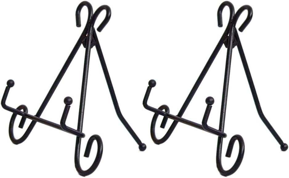 Zerodeko Adjustable Vertical Display Stand Iron Art Plate Holders Decorative Plate Stand European Style for Albums Frames Cookbooks