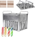 Stainless Steel Popsicle Mold, Commercial Ice Pop Molds 40PCS, Ice Lolly Popsicle Mould with Sticks and Lid, Ice Cream Maker Mold Lid Single Cup Capacity 82g