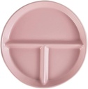 Weight Management Tableware - Solid Color Dinner Plates Divided 3 Compartment, Party Camping Outdoor Plate,Section Plates, Dishwasher & Microwave Safe Salad Bowl 7 Colors Optional (Color : Pink)