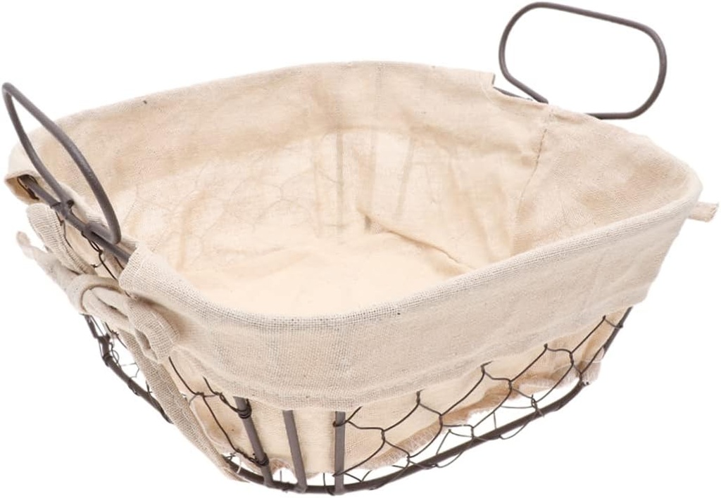 Industrial Style Fruit Basket Iron Storage Basket Snack Container Bread Box Lid