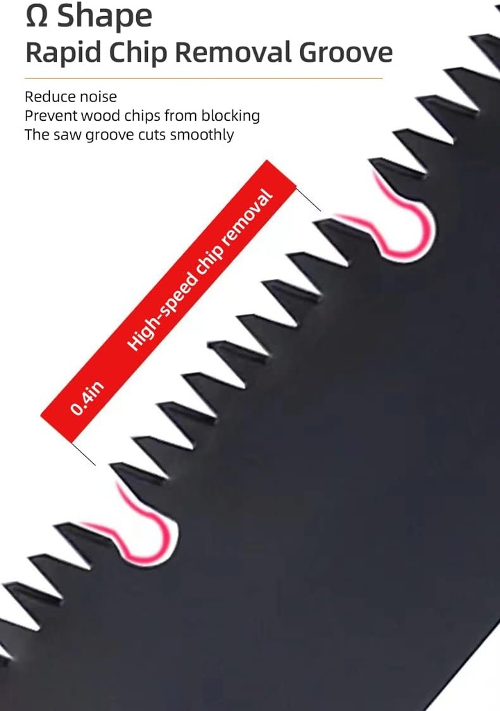 Folding Saw, Compact Design 10 Inch Blade Hand Saw for Wood Camping, Dry Wood Pruning Saw with Hard Teeth, Quality SK-5 Steel