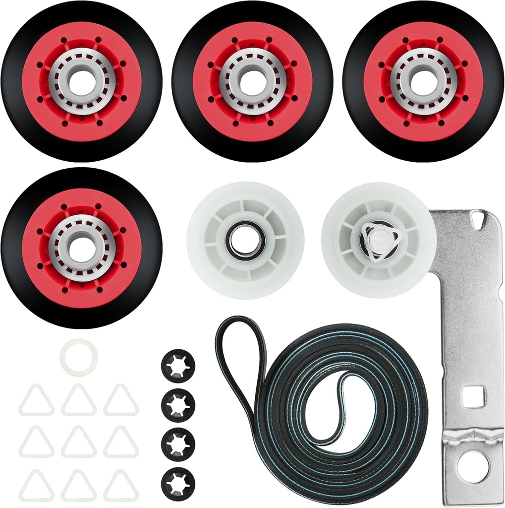 MEDB835DW4 MGDB835DW4 MEDB855DC4 MEDB835DC4 GEW9250PW1 GEW9250PW0 GGW9250PW3 GGW9200LW1 4392067 Dryer Repair Kit Replacement for Whirlpool Maytag dryer parts(4xWPW10314173 dryer drum)