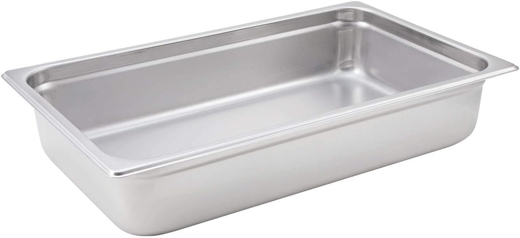 Winco Full Size 4" Deep Metal Food Pan/Steam Table Pan, Anti-Jam, 22 Gauge