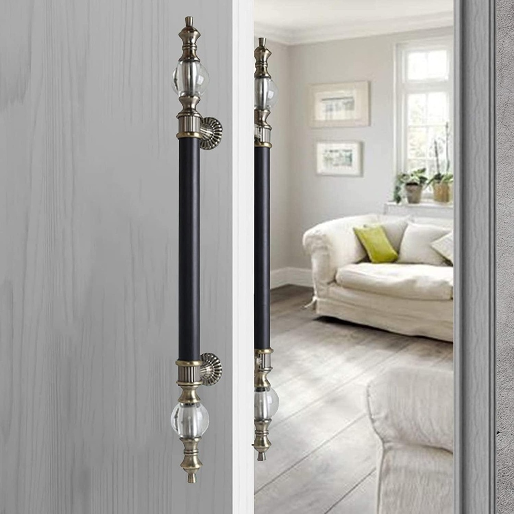 Door Handle Door Handle,Double Sided Long Sliding Modern Door Handle Set,Stainless Steel Pull Bar Handle,Mounting Hardware Included/Sier/80Cm/31.5In