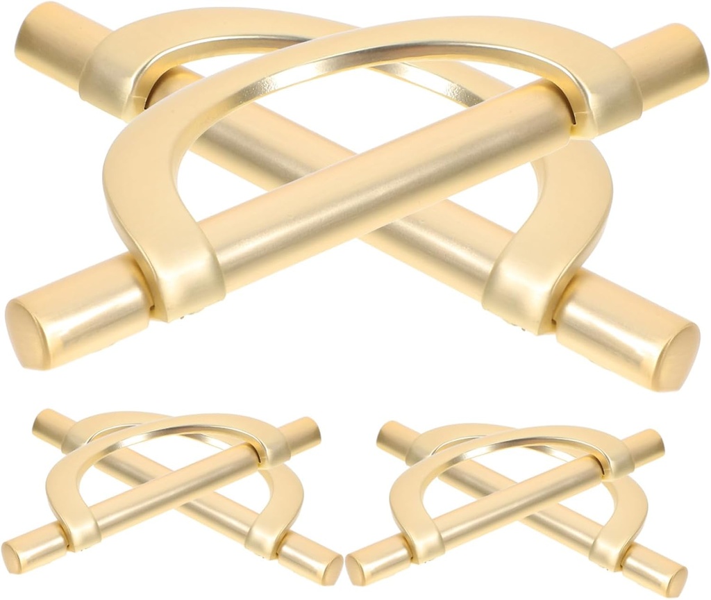 DOITOOL 6Pcs Cabinet Pull Handles Modern Decorative Knobs for Furniture Easy to Install Metal Pulls Stylish Wardrobe Door Handles for Home Decor