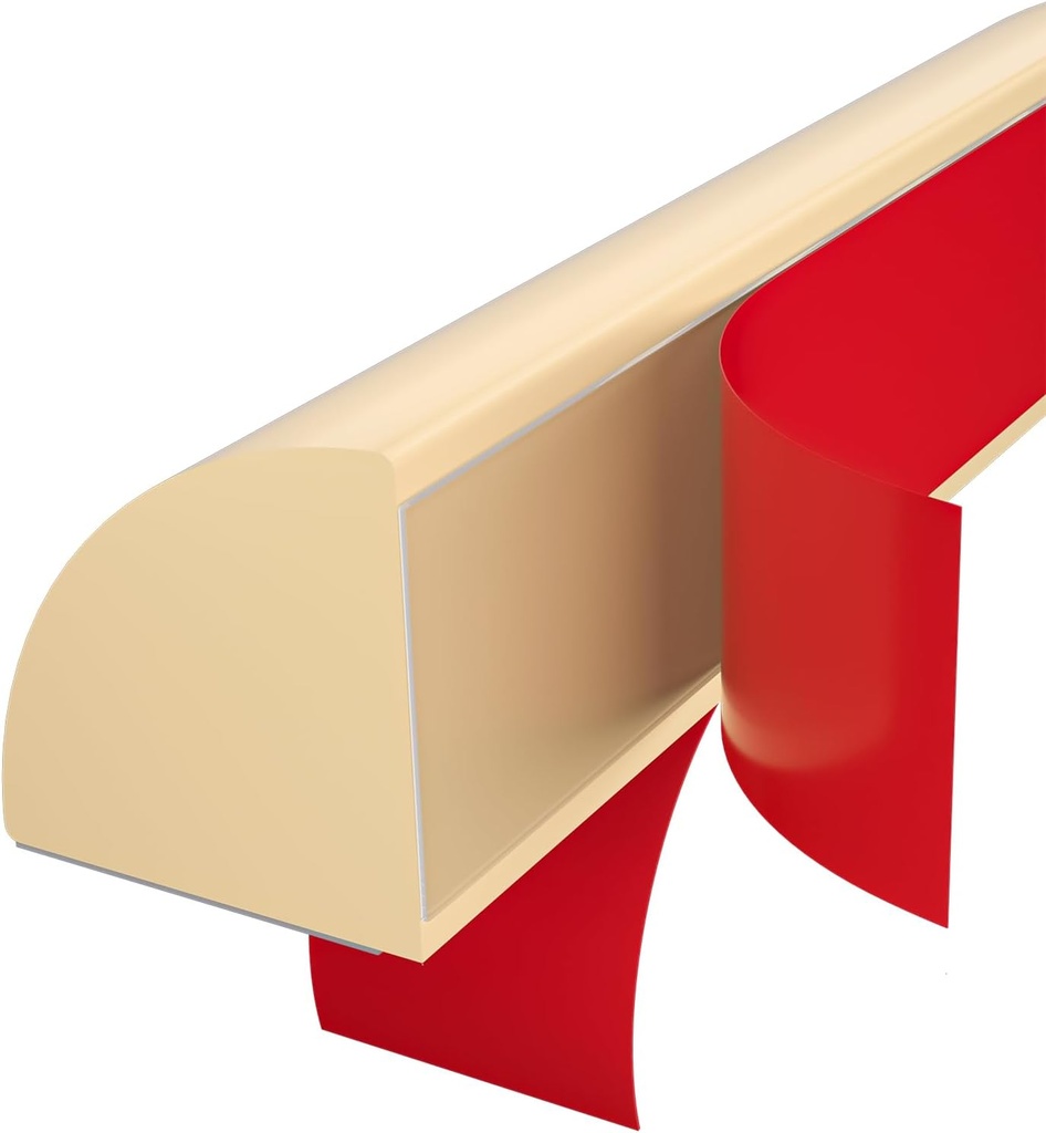 3/4 Inch Flexible Quarter Round Molding, Peel and Stick Rubber Floor Trim, Quarter Round Trim with 3m Tape, Self-Adhesive Bathtub Trim Molding