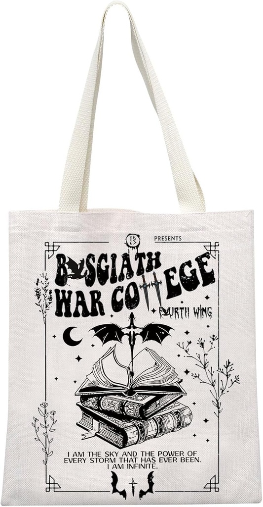 GJTIM Romantasy Dark Academia Dragons YA Fantasy book Inspired Gift Bookish Merch Dragon Rider Tote Bag