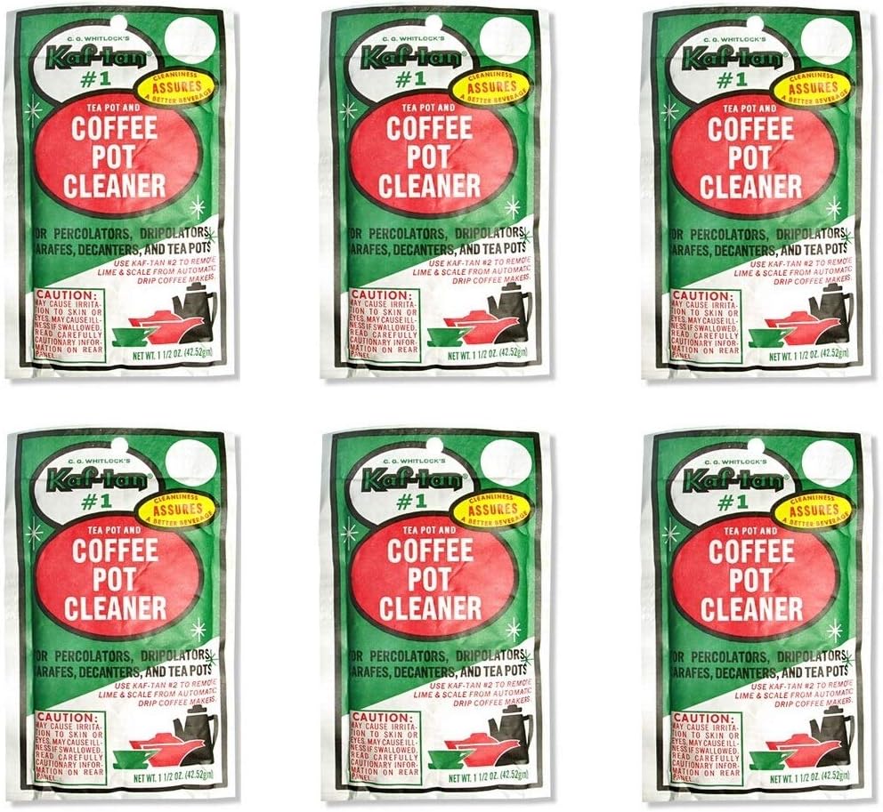 Frebento C. G. Whitlock's Kaf-tan KT-1 Coffee Pot and Tea Pot Cleaner 6 Pieces