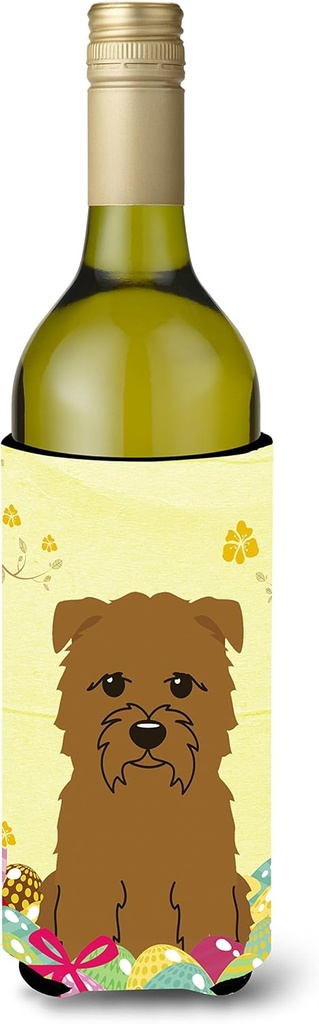 Caroline's Treasures BB6060LITERK Easter Eggs Glen of Imal Tan Wine Bottle Hugger Bottle Cooler Sleeve Hugger Machine Washable Collapsible Insulator Beverage Insulated Holder