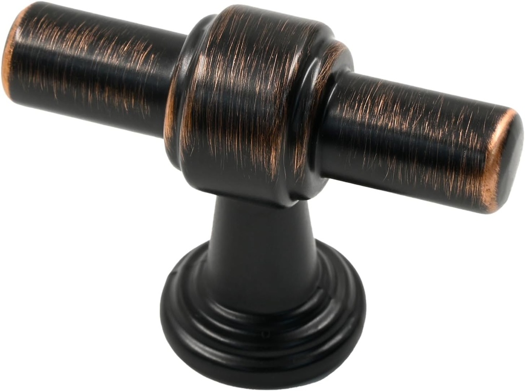 Alzassbg 10 Pack Oil Rubbed Bronze Cabinet Knobs, 1.9 Inch(49mm) Cabinet Handles Kitchen Hardware Straight Bar for Cabinets and Drawer AL3505ORB
