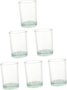 SECFOU 6pcs Tempered Cup Dishwasher Safe Shatterproof Glass Drinking Glasses for Kitchen Milk Glass Water Juice Cup for Party