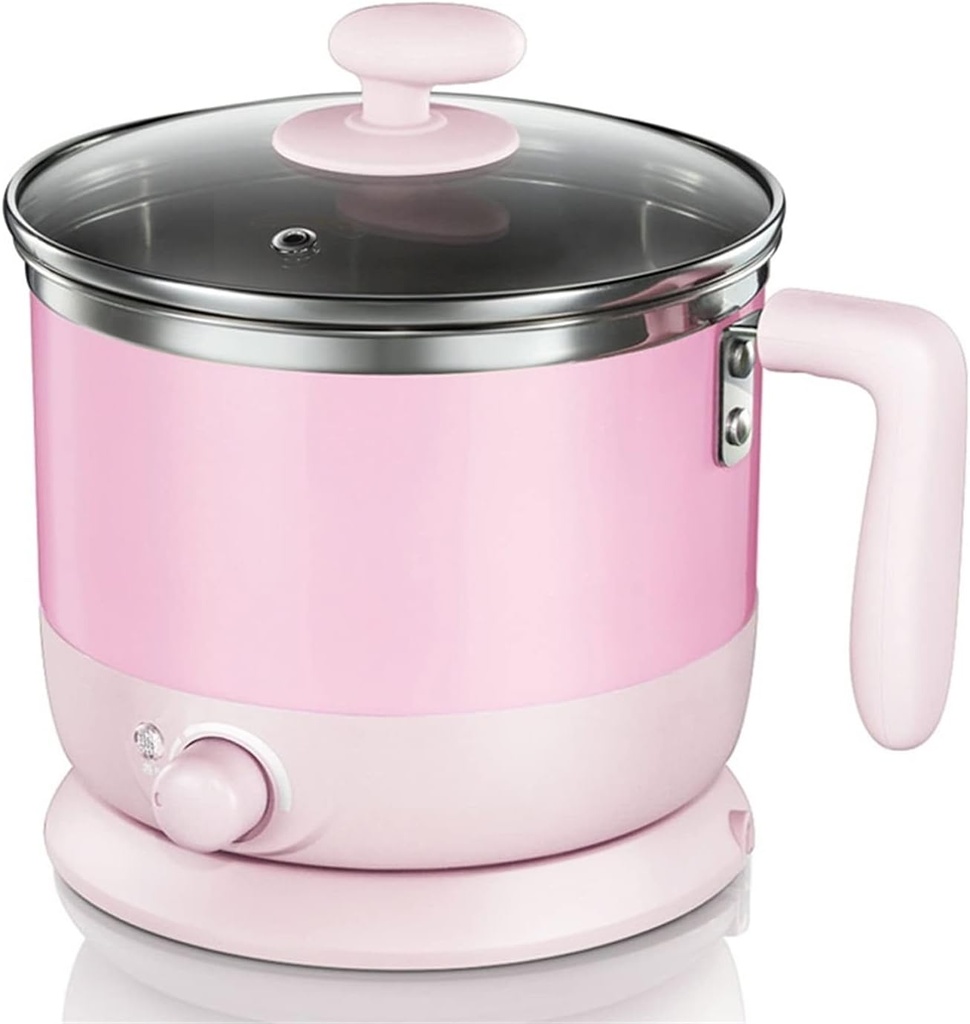HHWKSJ Electric Hot Pot, 1.2L Electric Cooker, Multi-Functional Mini Pot for Noodles, Soup, Porridge, Dumplings, Eggs, Pasta with Keep Warm Function, Over Heating and Boil Dry Protection