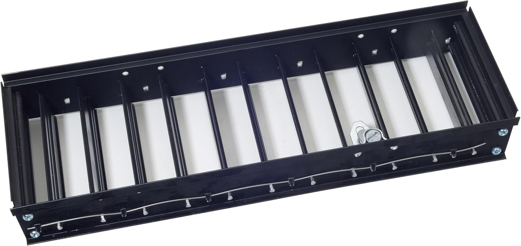 Reggio Register Black Metal Louver for Floor Grilles, Premium Grates & Registers | fits 4 Inch x 10 Inch Vent Opening | Helps Control Airflow for Improved Heating & Cooling