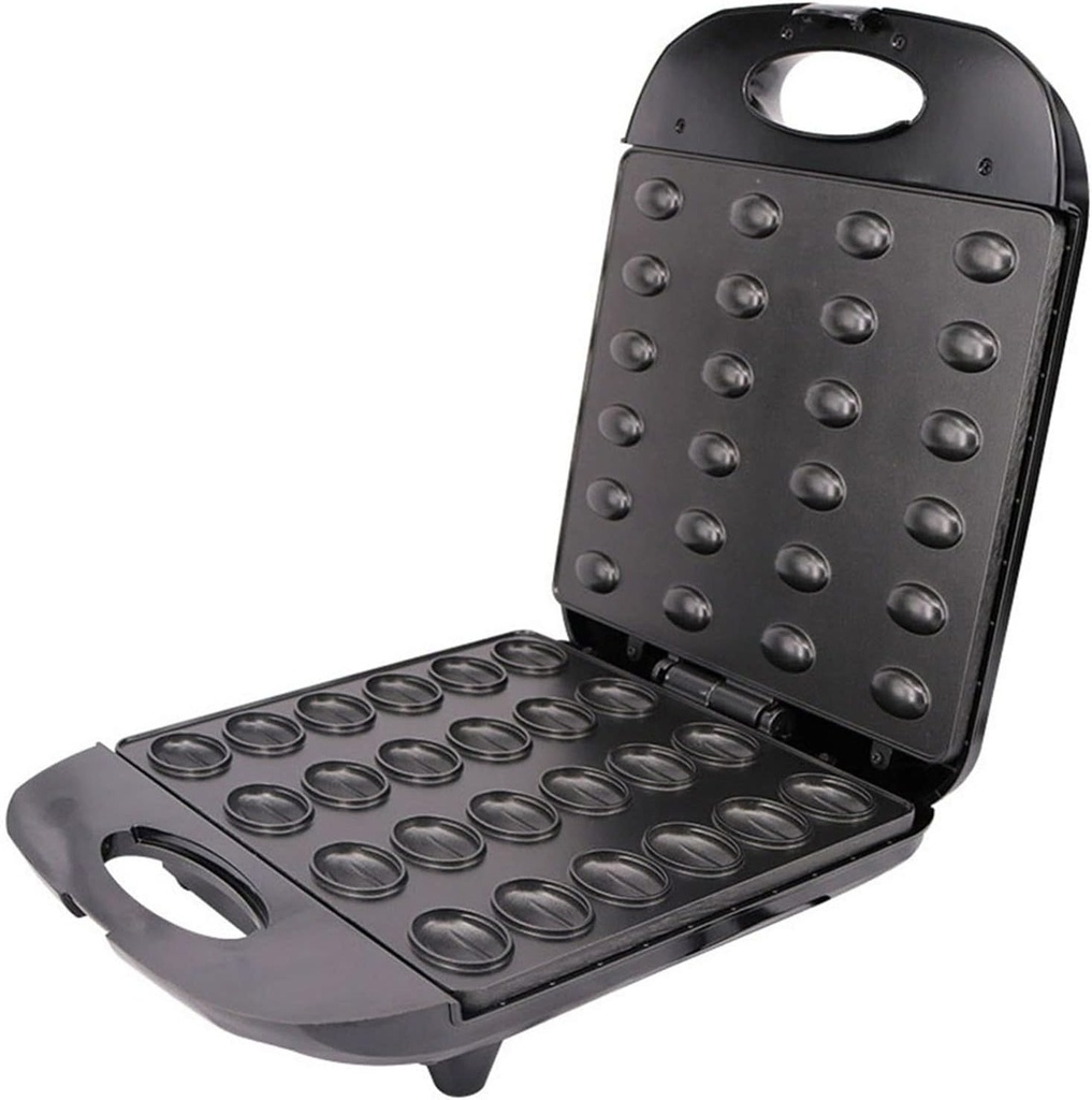 Walnut Cookie Mold Maker, 24pcs Non Stick Cookies Pastry Electric Walnut Cake Maker, Mini Nut Waffle Bread Machine Sandwich Toaster Baking Breakfast Pan Oven for Cooking