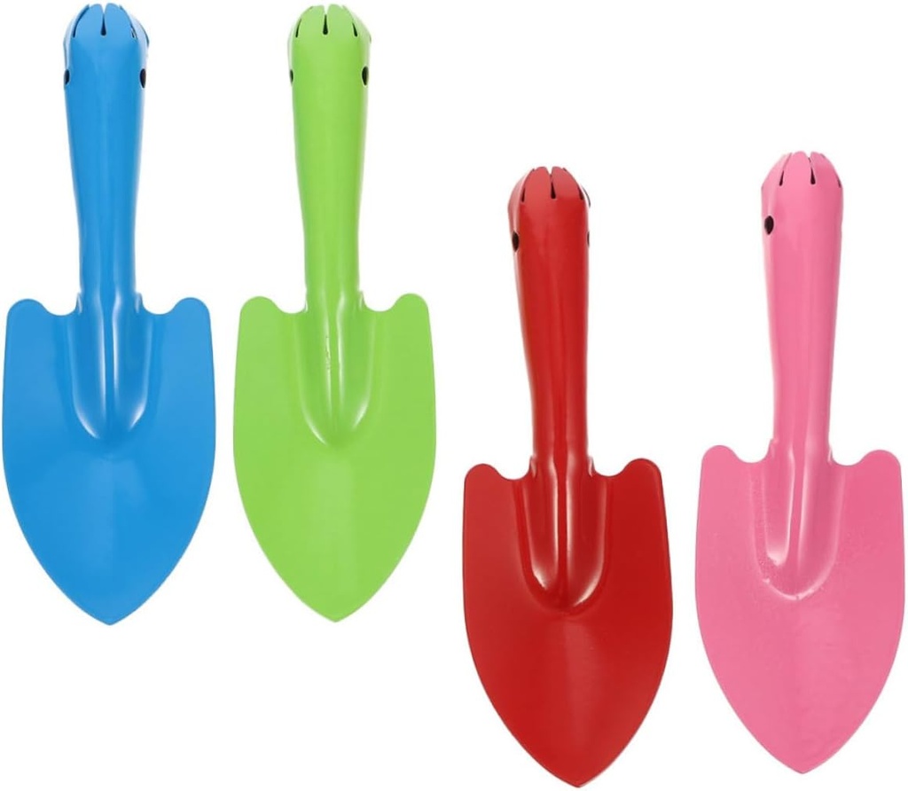 Garneck 4pcs Iron Gardening Shovel Ergonomic Hand Tools for Planting Digging and Cultivation Small Spaces Lightweight and Multi-Functional Gardening Spade for Flowerbeds and Yards
