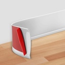 Flexible Baseboard Molding Trim 4" x 15 ft, 20ft 40ft 50ft 60ft 100ft Self-Adhesive Vinyl Wall Base Cove Base, Peel and Stick Rubber Wall Base Molding Trim - White