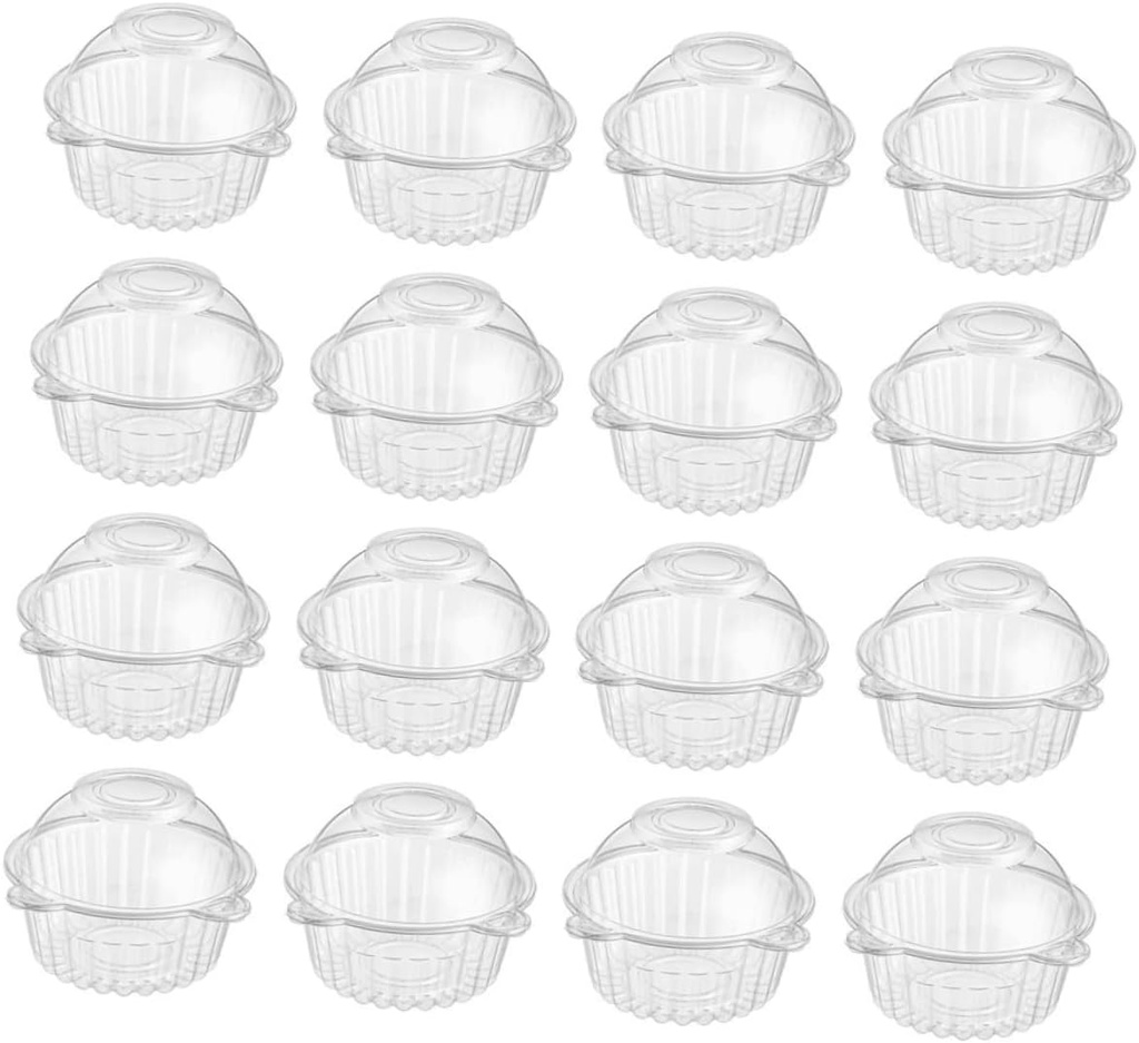 50pcs Portable Cake Carrier Transparent Cake Storage Box for Cupcakes and Desserts Lightweight and Compact Design for for Organizing and Storing Baked Goods