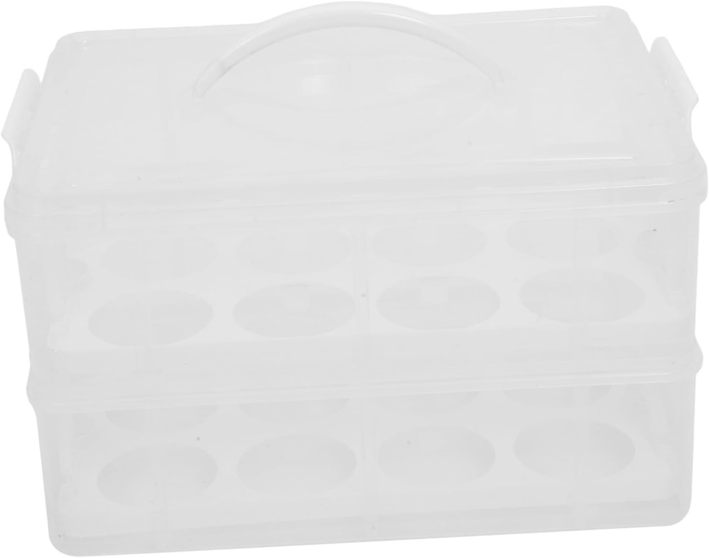 Clear Cake Carrier Reusable Cake Box with Stylish Design for Safe Transport and Storage Two Cake Holder for Cupcakes for Birthdays and Special Occasions