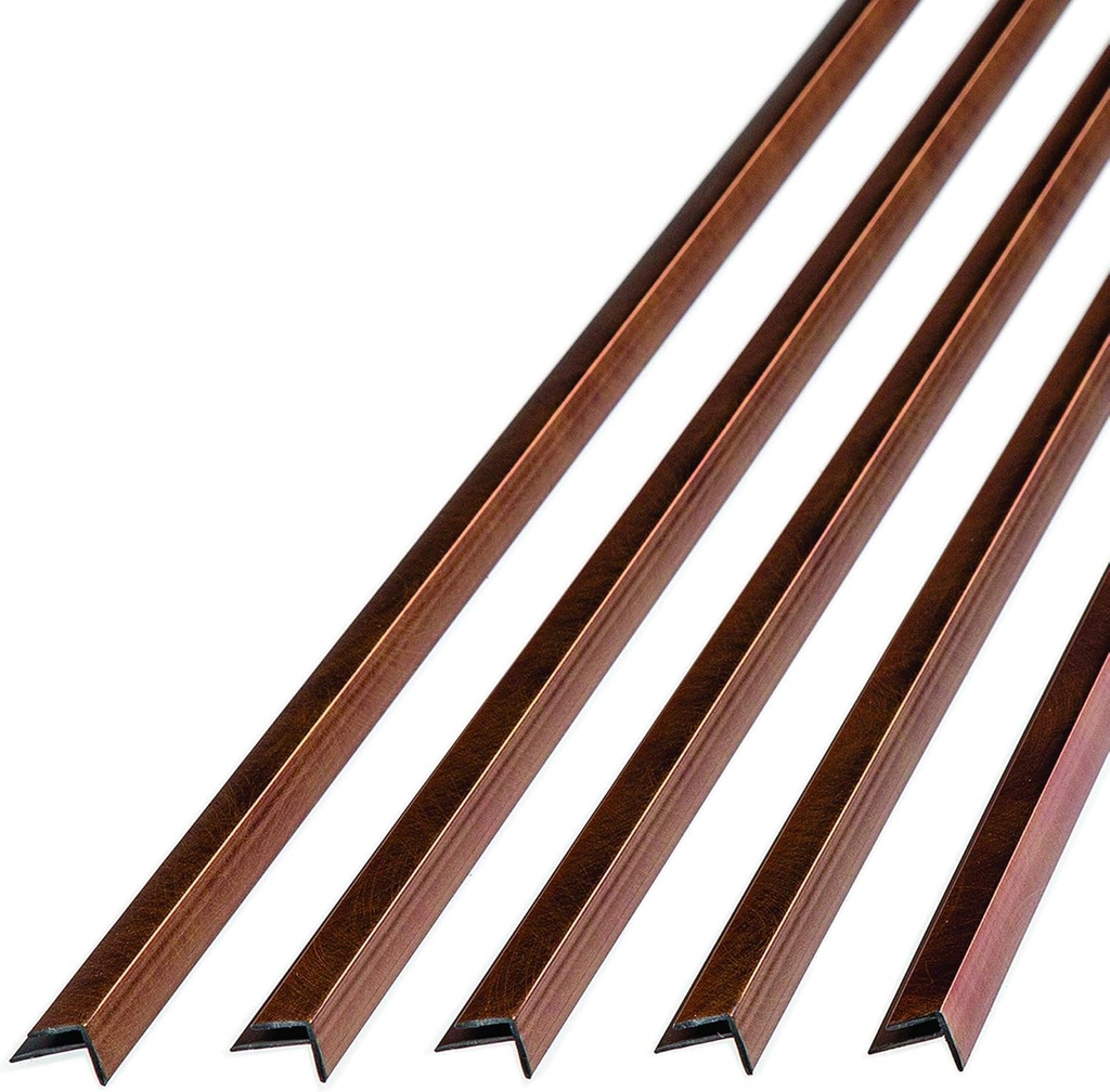FASÄDE 47 in. Decorative Vinyl Outside Corner Trim Antique Bronze (5 Pack)