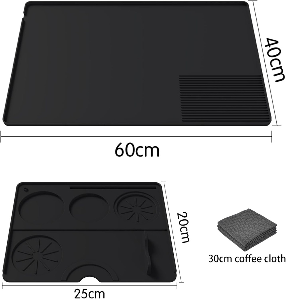 Silicone Coffee Mat, 2-In-1 Removable,Edge Raised Design To Prevent Spills.Suitable For Coffee Makers And Air Fryers To Meet The Diverse Needs Of Kitchen Appliance Storage