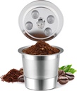 Stainless Steel Reusable K Cups for K eurig Supreme & Supreme Plus, Reusable K Cups Five Hole Universal K-eurig Refillable Coffee Pod Filter (1 Pack)