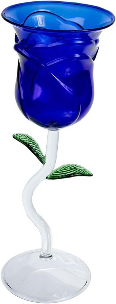 Luxshiny Rose Flower Wine Glass Elegant Cocktail Goblet for Parties Weddings and Birthdays Versatile Glass Cup for Wine Juice and More Stylish Decorative Drinkware