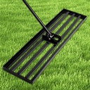Lawn Leveling Rake 42 Inch, Heavy Duty Metal Levelawn Rake with 42'x10' Ground Plate, 78' Extra Long Adjustable Handle, Lawn Leveler Tool for Backyard, Garden, Golf Lawn, Farm and Ranch to Level Soil
