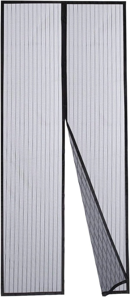 DOOREASY Magnetic Screen Full Frame Loop Sewn Full Sizes Instant Screen Door, Add-On Magnets and Weight Bars Net Screen Door(Fits Doors Up to 30"x82")