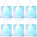 BBTO 6 Pcs Clear Tote Bag Stadium Approved Plastic Hand Bag