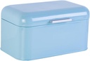 Vintage Metal Bread Box Iron Storage Bin for Kitchen Easy Keeps Bread Fresh Longer for Home and Cafe Use Blue