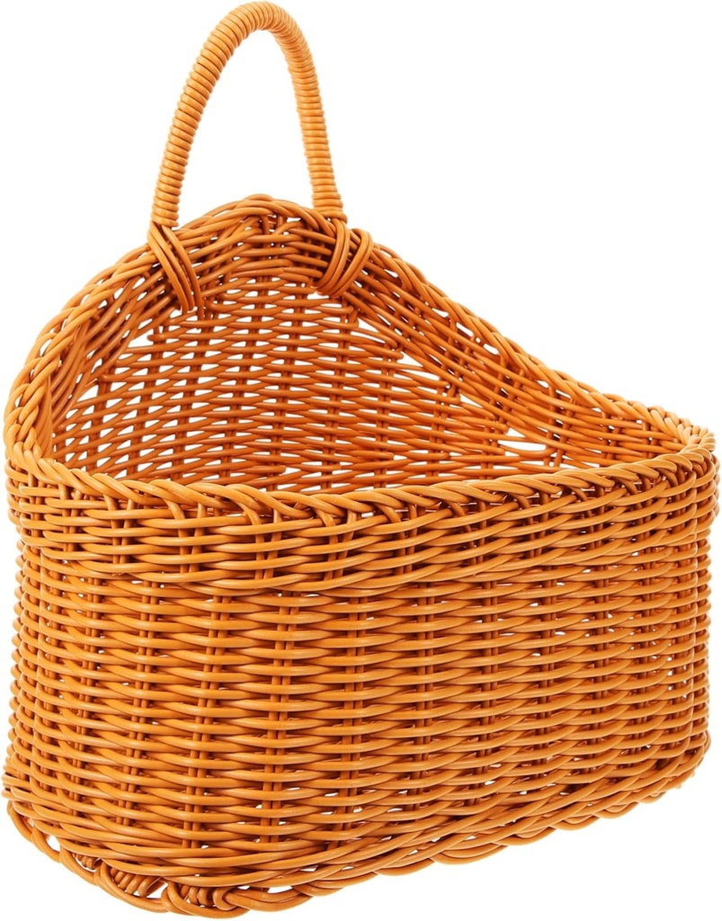 PRETYZOOM Woven Wall Hanging Basket Decorative Storage for Kitchen for Fruits Eggs and Snacks and Material Rustic -saving Organizer