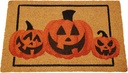 JOYIN Halloween Decoration Pumpkin Patterned Doormat, 30”x 17” Non Slip Natural Coir Front Door Mat Doorway Rugs, Trick or Treat Outside Indoor Decor